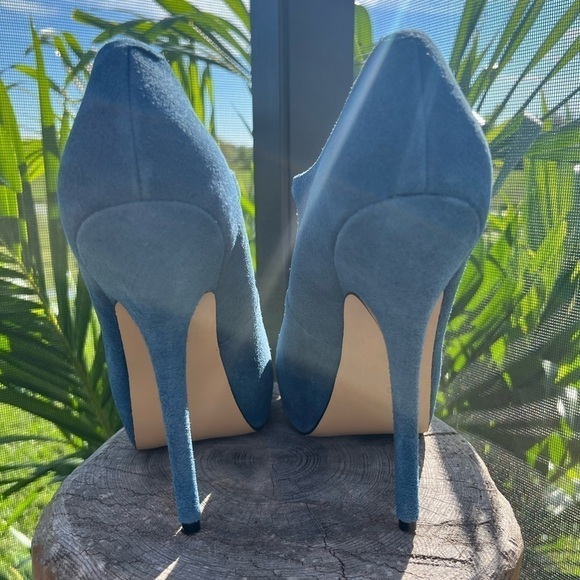 Steve Madden Blue Open Toe Heels - Picture 7 of 13